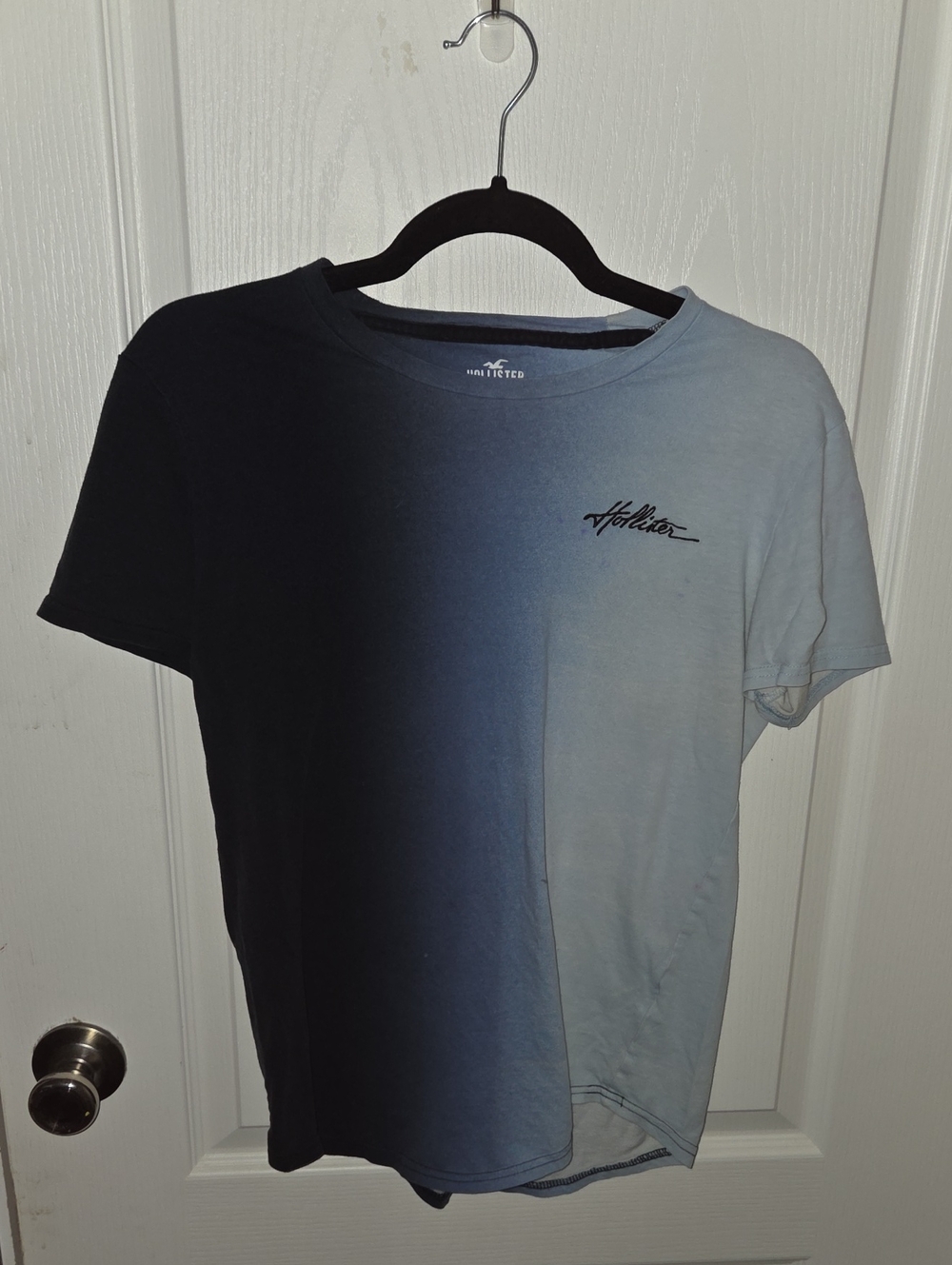 Hollister Two-Tone Gradient Blue Crew Neck Tee
